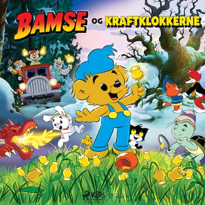 Bamse og kraftklokkerne – omslag til lydbogen af Joakim Gunnarsson, Fabian Nordlander, Tomas Tivemark