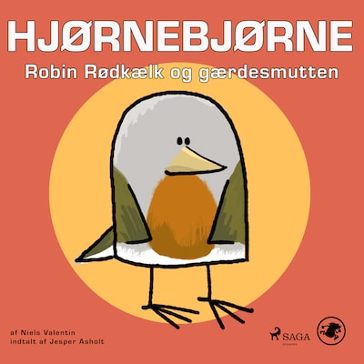 Hjørnebjørne 76 - Robin Rødkælk og gærdesmutten – omslag til lydbogen af Niels Valentin
