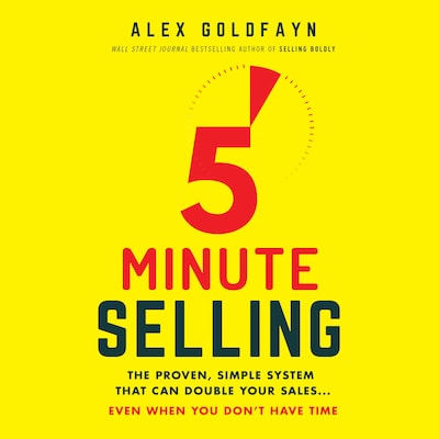 5-Minute Selling – omslag til lydbogen af Alex Goldfayn