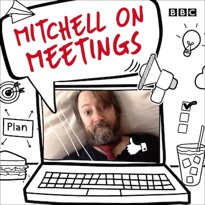 Mitchell on Meetings – omslag til lydbogen af David Mitchell