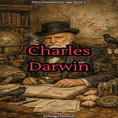 Charles Darwin – omslag til lydbogen af Santiago Machain