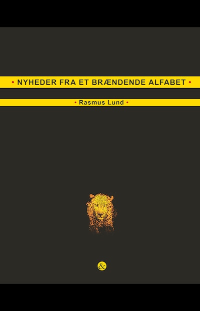 Nyheder fra et brændende alfabet – omslag til lydbogen af Rasmus Lund