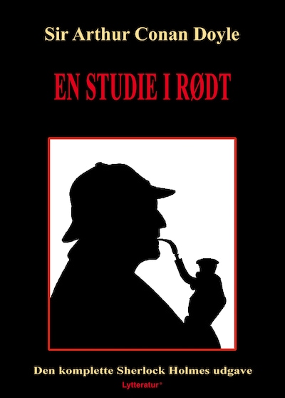 En studie i rødt – omslag til lydbogen af Arthur Conan Doyle