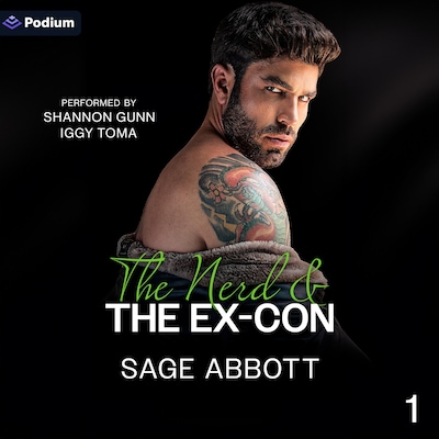 The Nerd & the Ex-Con – omslag til lydbogen af Sage Abbott