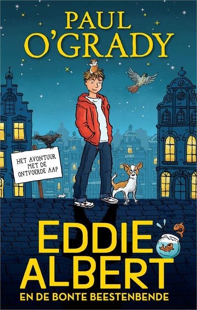 Eddie Albert en de bonte beestenbende: Het avontuur met de ontvoerde aap – omslag van het luisterboek van Paul O’Grady