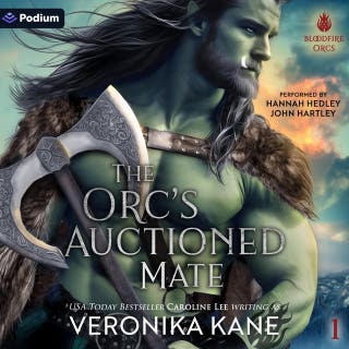 The Orc's Auctioned Mate: Bloodfire Orcs, Book 1 – omslag till ljudboken av Veronika Kane
