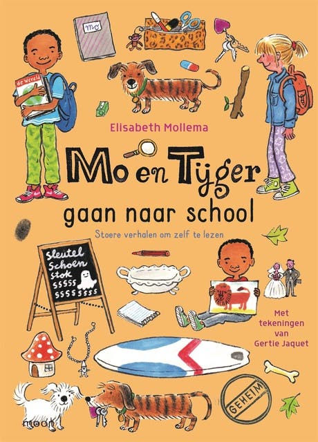 Mo en Tijger gaan naar school – omslag van het luisterboek van Elisabeth Mollema