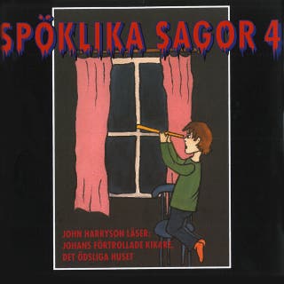 Spöklika sagor 4 – omslag till ljudboken av Karin Hofvander