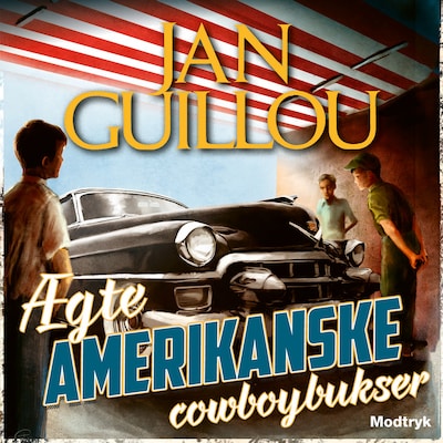 Ægte amerikanske cowboybukser – omslag til lydbogen af Jan Guillou