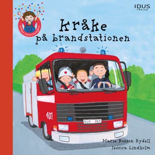 Kråke på brandstationen – omslag till ljudboken av Jessica Lindholm,Marie Bosson Rydell