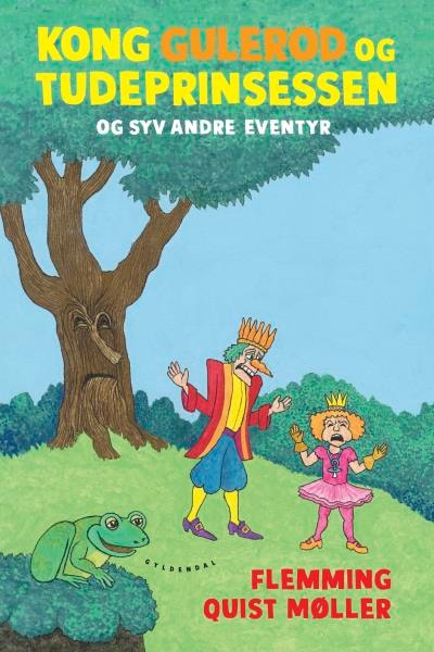 Kong Gulerod og Tudeprinsessen og 7 andre eventyr – omslag til lydbogen af Flemming Quist Møller