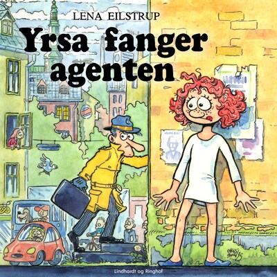 Yrsa fanger agenten – omslag til lydbogen af Lena Eilstrup Rasmussen