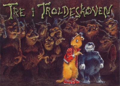 Tre i Troldeskoven – omslag til lydbogen af Claus Rye Schierbeck, Jens Kovsted