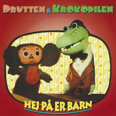 Drutten & Krokodilen - Hej på er barn – omslag till ljudboken av Sten Carlberg