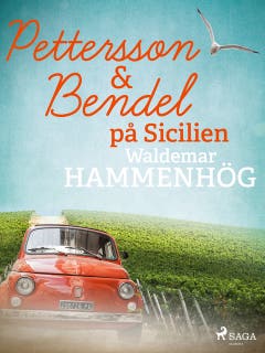 Petterson och Bendel på Sicilien – omslag till ljudboken av Waldemar Hammenhög