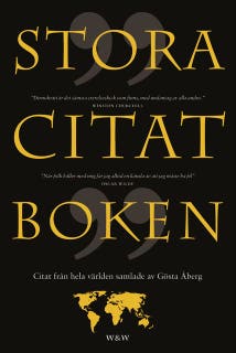 Stora citatboken : citat från hela världen – omslag till ljudboken av Gösta Åberg