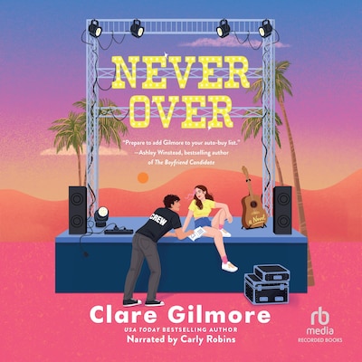 Never Over – omslag til lydbogen af Clare Gilmore