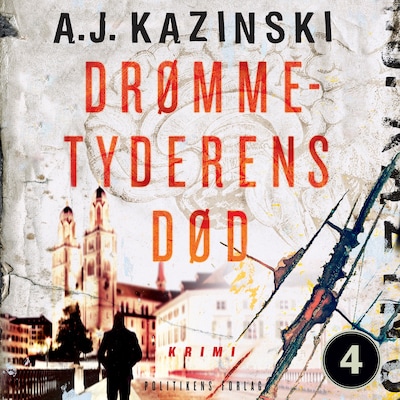 Drømmetyderens død – omslag til lydbogen af A.J. Kazinski