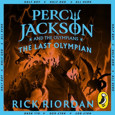Percy Jackson and the Last Olympian (Book 5) – omslag til lydbogen af Rick Riordan