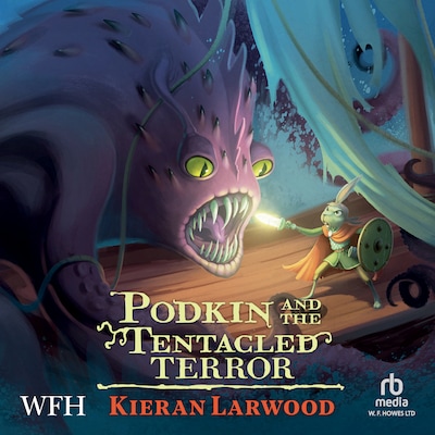 Podkin and the Tentacled Terror – omslag til lydbogen af Kieran Larwood