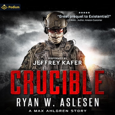 Crucible: A Max Ahlgren Story – omslag til lydbogen af Ryan W. Aslesen