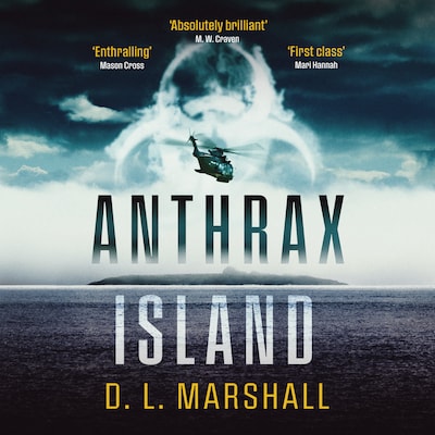 Anthrax Island – omslag till ljudboken av D. L. Marshall