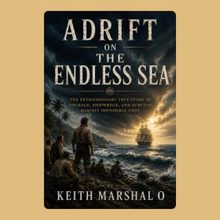 Adrift on The Endless Sea: The Extraordinary True Story of Courage, Shipwreck, and Survival Against Impossible Odds – omslag till ljudboken av Keith Marshal O