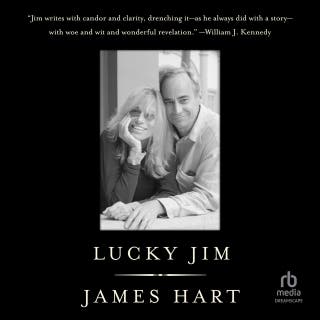 Lucky Jim – omslag till ljudboken av James Hart