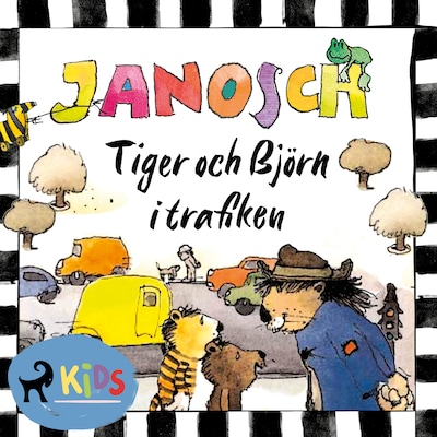 Tiger och Björn i trafiken – omslag till ljudboken av Janosch
