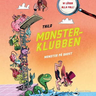 Monster på badet – omslag till ljudboken av THiLO