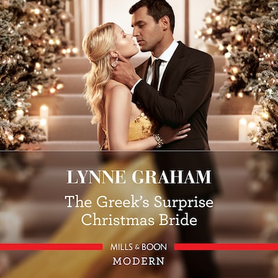 The Greek's Surprise Christmas Bride – omslag til lydbogen af Lynne Graham