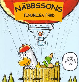 Näbbssons finurliga färd – omslag till ljudboken av Mikko Kunnas