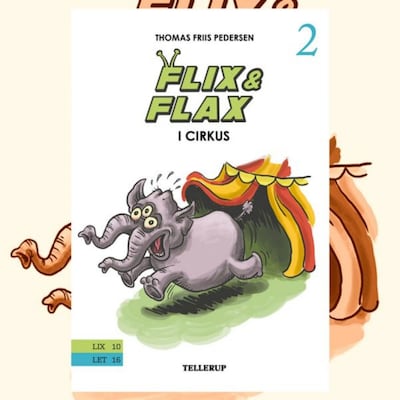 Flix & Flax #2: Flix & Flax i cirkus – omslag til lydbogen af Thomas Friis Pedersen