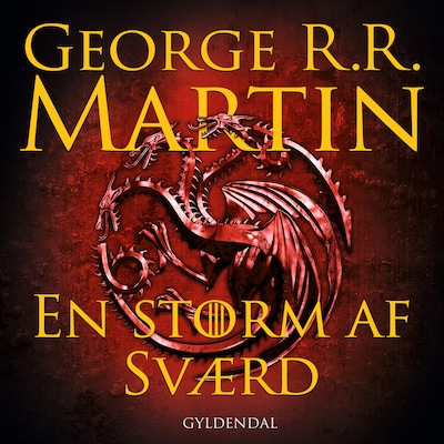 En storm af sværd – omslag til lydbogen af George R.R. Martin
