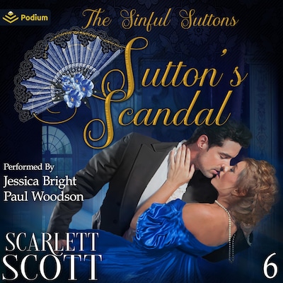 Sutton's Scandal – omslag til lydbogen af Scarlett Scott