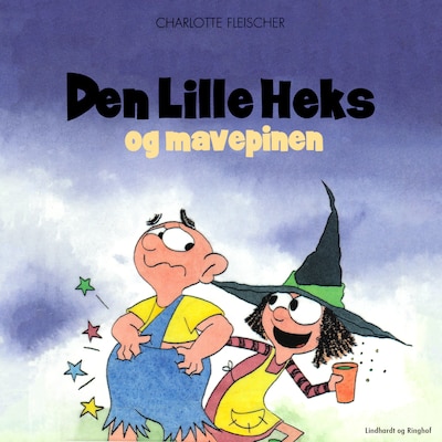 Den lille heks og mavepinen – omslag til lydbogen af Charlotte Fleischer