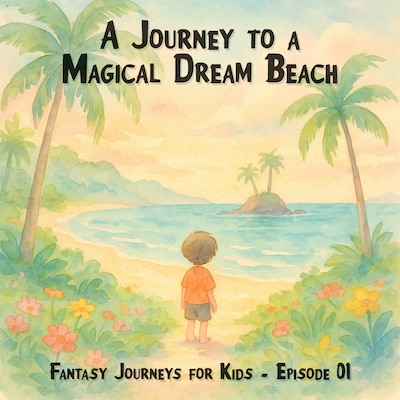 Fantasy Journeys for Kids, Episode 1: A Journey to a Magical Dream Beach (ungekürzt) – omslag til lydbogen af Claudia Schröder