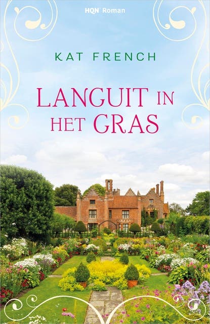 Languit in het gras