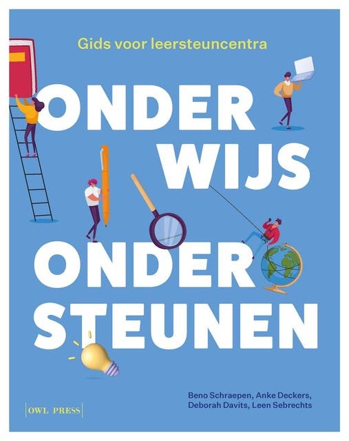 Onderwijs ondersteunen: Gids voor leersteuncentra – omslag van het luisterboek van Anke Deckers,Beno Schraepen,Deborah Davits,Leen Sebrechts