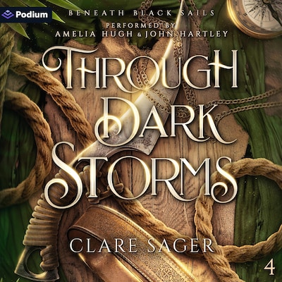 Through Dark Storms – omslag til lydbogen af Clare Sager