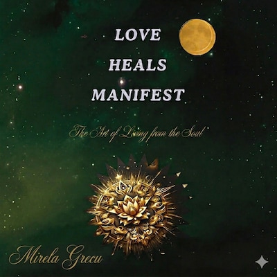 Love Heals Manifest – omslag til lydbogen af Mirela Grecu