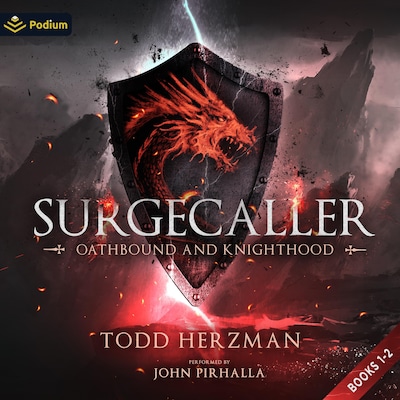 Surgecaller: Oathbound and Knighthood – omslag til lydbogen af Todd Herzman