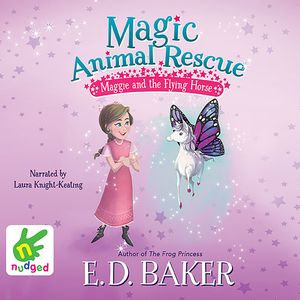 Maggie and the Flying Horse – okładka audiobooka, autor E.D. Baker, Lisa Manuzak
