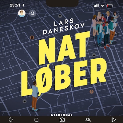 Natløber – omslag til lydbogen af Lars Daneskov