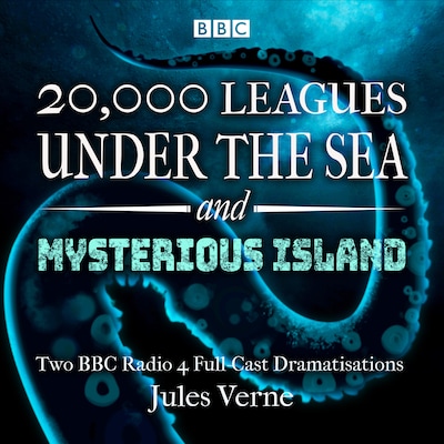 20,000 Leagues Under the Sea & The Mysterious Island – omslag til lydbogen af Jules Verne