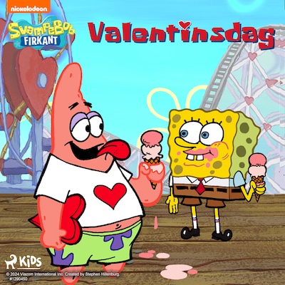 SvampeBob Firkant – Valentinsdag – omslag til lydbogen af SpongeBob Squarepants