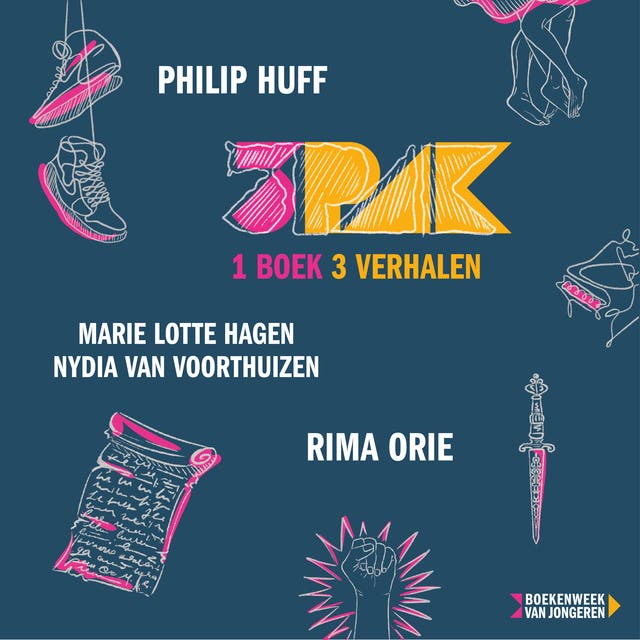 3PAK 2023 – omslag van het luisterboek van Marie Lotte Hagen en Nydia van Voorthuizen,Philip Huff,Rima Orie
