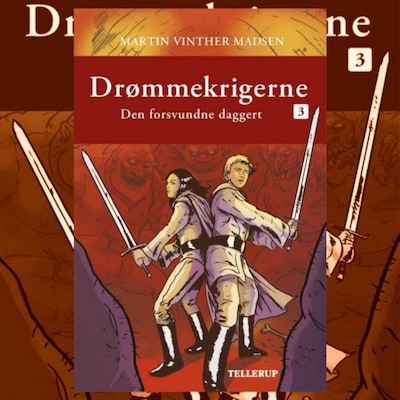 Drømmekrigerne #3: Den forsvundne daggert – omslag til lydbogen af Martin Vinther Madsen
