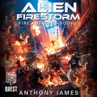 Alien Firestorm – omslag til lydbogen af Anthony James