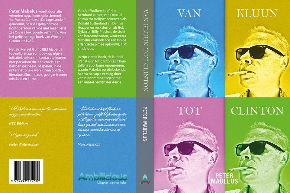 Van Kluun tot Clinton – omslag van het luisterboek van Peter Mabelus